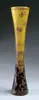 Galle, Red Overlay & Enamel Vase