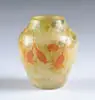 Daum, Cameo Vase, Rosehip decoration with foliage, nicely enameled on a baluster form