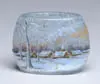 Mini Winter Scene by Daum, sold May 2004