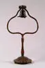 Harp Base by Tiffany Studios, Bronze Art Nouveau harp style of desk lamp base, sold May 2004