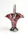 Selenium Ruby Glass Basket with Silver Overlay by Alexander Joseph von Steuben, sold Nov 2003