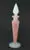 Perfume Bottle by Alexander Joseph von Steuben, Rosaline glass with alabaster foot and pointed stopper, sold Nov 2003