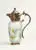 Galle, Cameo & Silver Ewer, Cameo and enamel decoration of flowers and leaves on a chipped ice background