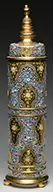 Decorated Covered Jar by Mary Moser, sold Jun 2014