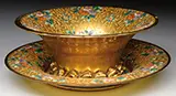 Mary Moser, Decorated Bowl & Plate