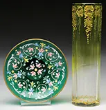 Mary Moser, Decorated Plate and Vase