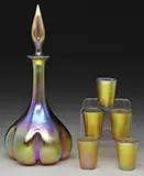 Decanter with Five Glasses by Alexander Joseph von Steuben, sold Jun 2014