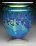 Alexander Joseph von Steuben, Blue Aurene and Calcite Vase