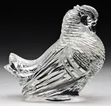 Cut Crystal Pouter Pigeon by Alexander Joseph von Steuben, sold Jun 2014