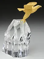 Eagle on Rock” Sculpture with 18Kt Gold Eagle by Alexander Joseph von Steuben, sold Jun 2014