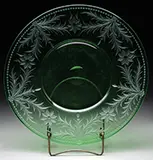 Alexander Joseph von Steuben, Green Engraved Charger