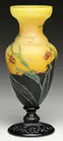 Daum, Cameo & Enamel Vase