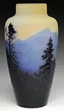 Galle, Mountain Scene Cameo Vase