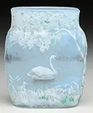 Daum, Cameo Swan Vase