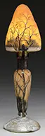 Daum, Winter Scene Lamp