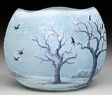 Daum, Blackbird Vase