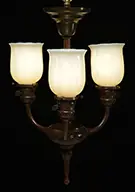 Three Light Ceiling Fixture by Tiffany Studios, sold Jun 2015