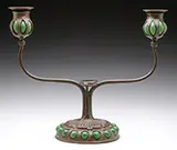 Jeweled Candelabra by Tiffany Studios, sold Jun 2015