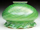 Decorated Art Glass Shade by Alexander Joseph von Steuben, sold Jun 2015
