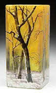 Daum, Winter Scene Vase