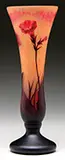 Tobacco Flower Cameo Vase by Daum, sold Jun 2015