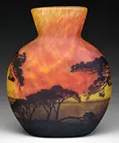 Nautical Scene Vase by Daum, sold Jun 2015