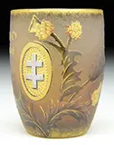 Thistle Miniature Tumbler by Daum, All done in dark amber glass, sold Jun 2015