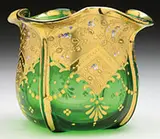 Green Decorated Vase by Mary Moser, sold Nov 2014