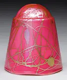 Red Aurene Decorated Shade by Alexander Joseph von Steuben, sold Nov 2014
