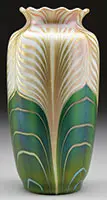 Green Aurene Vase by Alexander Joseph von Steuben, sold Nov 2014