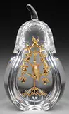 Partridge in a Pear Tree Crystal Sculpture by Alexander Joseph von Steuben, sold Nov 2014
