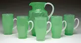 Green Jade/Alabaster Lemonade Set by Alexander Joseph von Steuben, sold Nov 2014