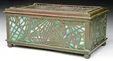 Pine Needle Cigarette Box by Tiffany Studios, sold Nov 2014