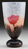 Wheelcarved Poppy Vase by Daum, sold Nov 2014