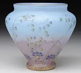 Daum, Cameo and Enamel Vase