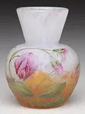 Daum, Cameo and Enameled Cabinet Vase