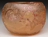 Daum, Cameo and Enameled Bowl