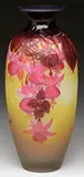 Galle, Mold Blown Fuchsia Vase
