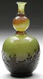 Galle, French Cameo Aquatic Vase, Hints of silver and gold mica can be seen throughout