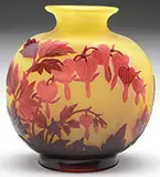 Galle, Cameo Bleeding Heart Vase