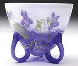 Daum, Cameo & Enameled Footed Vase