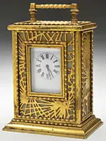 Pine Needle Carriage Clock by Tiffany Studios, sold Jun 2013