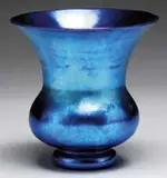 Blue Aurene Vase by Alexander Joseph von Steuben, sold Dec 2010