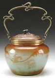 Galle, Fire Polished Biscuit Jar