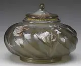 Galle, Enameled Covered Jar