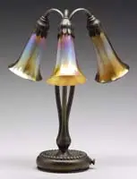 Three Light Lily Lamp by Tiffany Studios, sold Jun 2009
