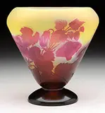 Floral Window Pane Vase by Galle, sold Nov 2015