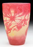 Galle, Wheel-Carved Honeysuckle Vase