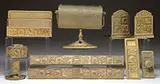 Bookmark Desk Set with Zodiac Lamp by Tiffany Studios, sold Nov 2015