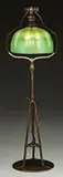 Adjustable Intaglio Carved Damascene Lamp by Tiffany Studios, sold Nov 2015